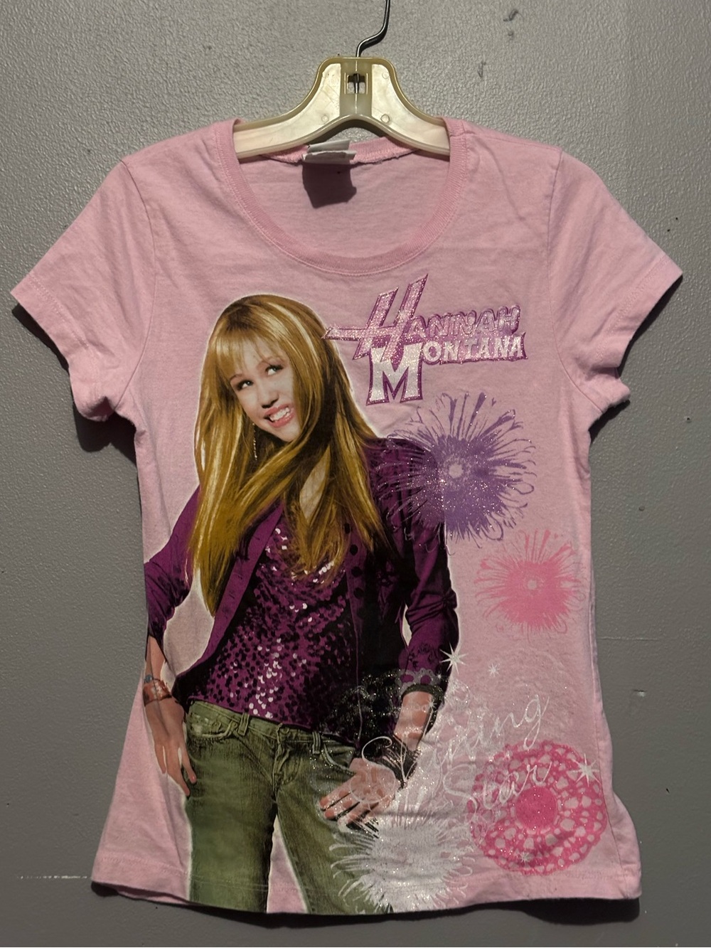 Y2K Pink Hannah Montana Shining Star T-Shirt